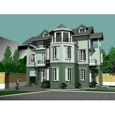 Biệt thự / nhà vườn ngoại ô 14x11 m - 3 tầng - 4 phòng ngủ
