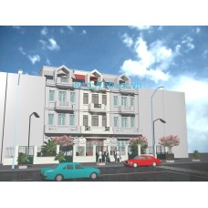 Mặt tiền nhà 5m - 4 tầng - mẫu 04