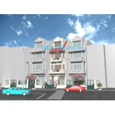 Mặt tiền nhà 5m - 4 tầng - mẫu 05
