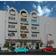 Mặt tiền nhà 5m - 5 tầng - mẫu 01