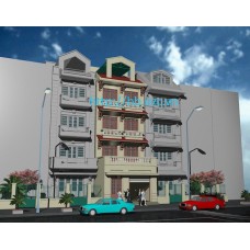 Mặt tiền nhà 6m - 5 tầng - mẫu 01