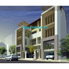 Nhà ở gia đình / nhà phố / biệt thự phố 8x12 m (5 tầng - 5 phòng ngủ)