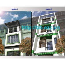 Mặt tiền nhà 3,5m - 4 tầng