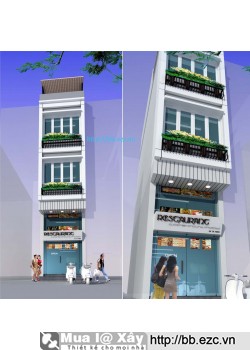 Nhà ống (nhà phố) 3x9m kinh doanh hàng ăn (5 tầng - 3 phòng ngủ)