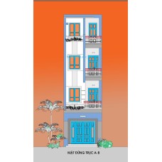 Nhà ống (nhà phố) 4x13m (3,5 tầng, 3 phòng ngủ)