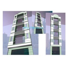 Mặt tiền nhà 5m - 5 tầng - mẫu 04