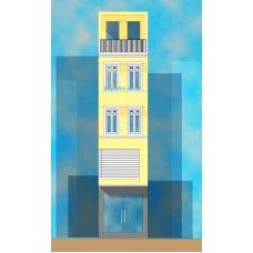 Nhà ống (nhà phố) 3.6x10.5m (5 tầng - 2 phòng ngủ - tầng 1 kinh doanh)