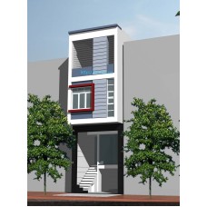 Nhà ống (nhà phố) 4x16m lệch tầng (4 tầng, 4 phòng ngủ)