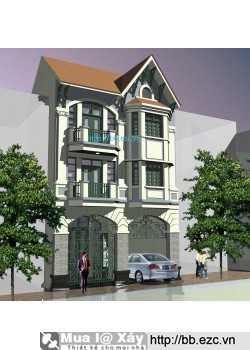 Nhà phố 9x12m (3 tầng - 4 phòng ngủ)
