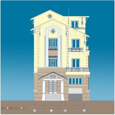 Biệt thự / nhà vườn 10x15m trên đất 13x22m (3.5 tầng - 3 phòng ngủ chính)