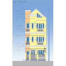 Nhà ống (nhà phố) 5.7x14.1m (3 tầng - 3 phòng ngủ)