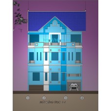 Biệt thự / nhà vườn 11x9.6m (3 tầng - 4 phòng ngủ)