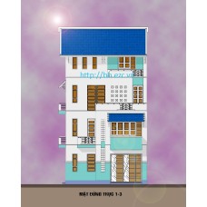 Nhà vườn 8.3x8.3m (4 tầng - 4 phòng ngủ - sân nhỏ - 2 mặt thoáng)