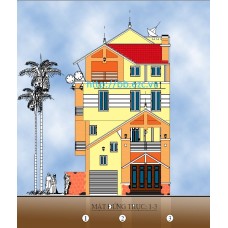 Biệt thự / nhà vườn 9x10.5m (4 tầng - 4 phòng ngủ)