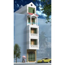 Nhà ống (nhà phố) 3.4x13.6m (4 tầng, 4 phòng ngủ)