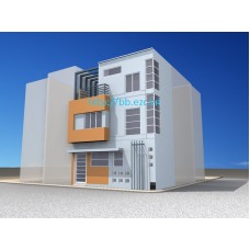 Nhà ống (nhà phố) 3.5x7m (2 mặt tiền) - 3 tầng - 2 phòng ngủ