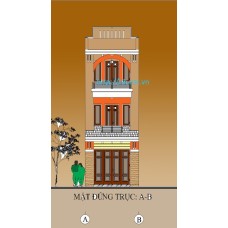 Nhà ống (nhà phố) 4.1x14.5m (3 tầng, 3 phòng ngủ)