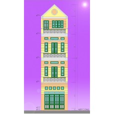 Nhà ống (nhà phố) 4x13m (3,5 tầng, 3 phòng ngủ)