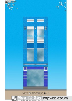 Nhà ống (nhà phố) 4x15m (3 tầng, 3 phòng ngủ trên 1 tầng)
