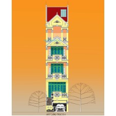 Nhà ống (nhà phố) 4x20m (5 tầng - 4 phòng ngủ - lệch tầng)