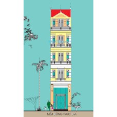 Nhà ống (nhà phố) 4x6.5m (5 tầng, 3 phòng ngủ)
