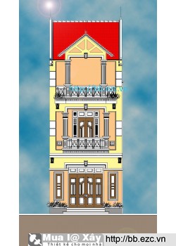 Nhà ống (nhà phố) 5x16m (3 tầng - 3 phòng ngủ)