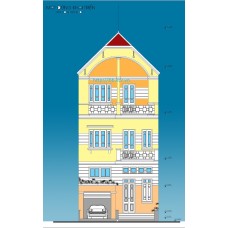 Nhà ống (nhà phố) 6.3x12m (3 tầng - 3 phòng ngủ)