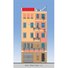 Nhà phố 8.3x5.7m (5 tầng - 3 phòng ngủ)