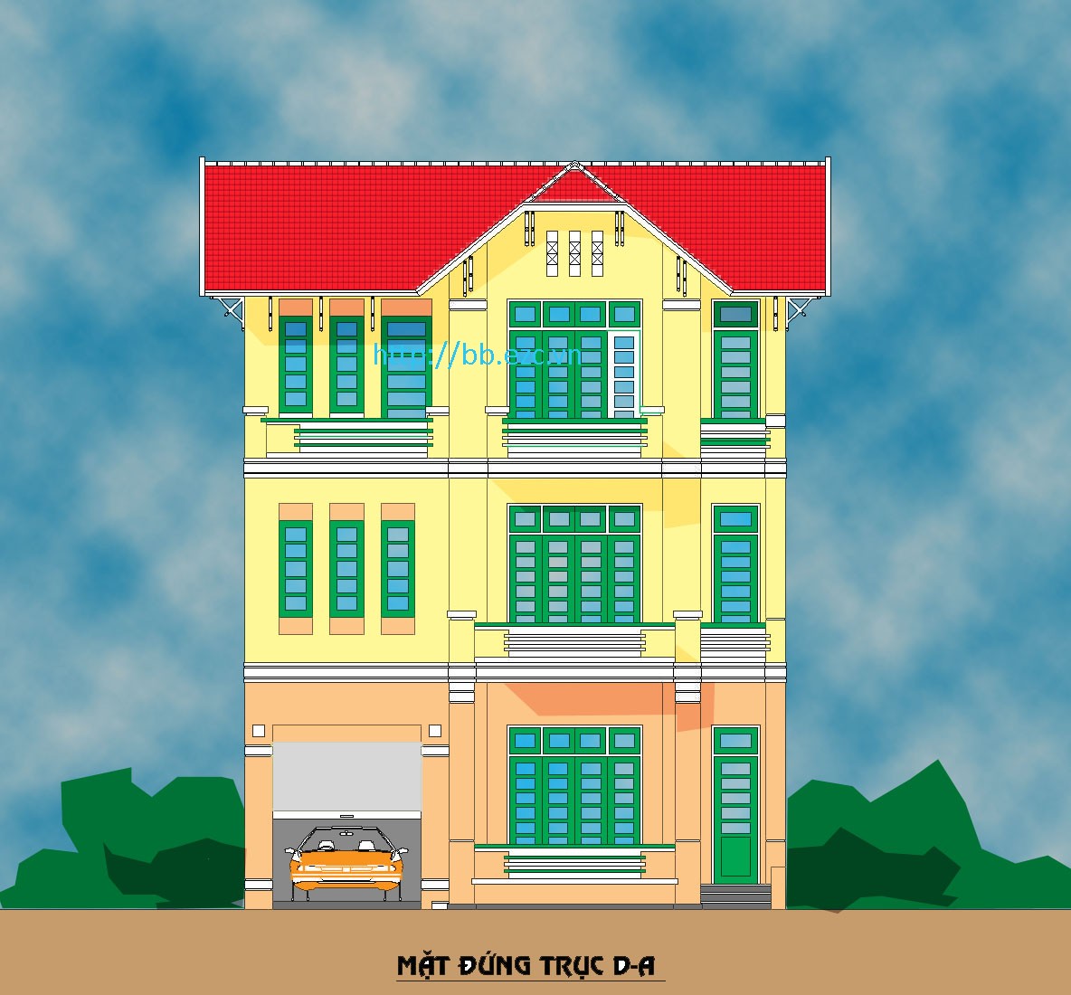 Biệt thự / nhà vườn 9.2x15m - 3 tầng - 4 phòng ngủ