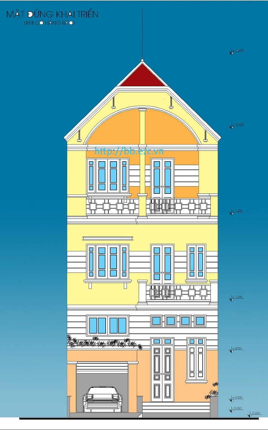 Nhà ống (nhà phố) 6.3x15m - 3 tầng - 3 phòng ngủ